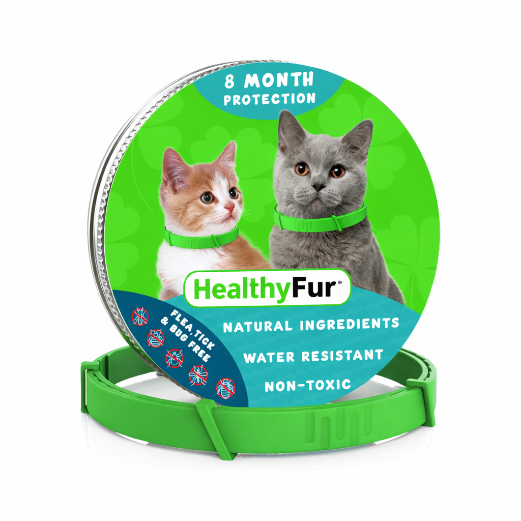 HealthyFur™- 8 Months All Natural Flea and Tick Collar for Cats