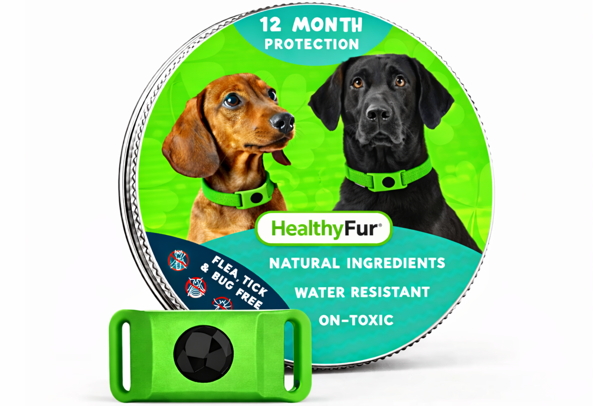 HealthyFur™ - 12 Months All Natural Flea and Tick Tags for Dogs & Cats